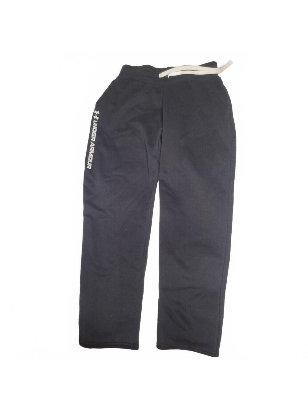 Under Armour Women's Black Rival Fleece Straight Leg Pocket Sweatpants Size L
